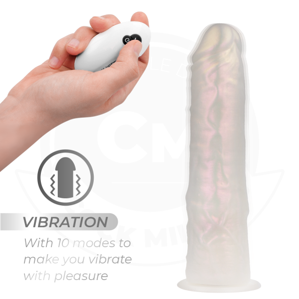 COCK MILLER - DILDO WITH SUCTION CUP, LIGHTS AND VIBRATION WITH REMOTE CONTROL WHITE 20.5 CM - Image 5