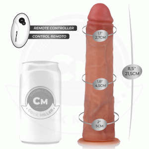 COCK MILLER - HYPER-REALISTIC DILDO WITH SUCTION CUP AND THRUSTING WITH REMOTE CONTROL 21.5 CM