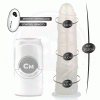 COCK MILLER - DILDO WITH SUCTION CUP, LIGHTS AND VIBRATION WITH REMOTE CONTROL WHITE 20.5 CM