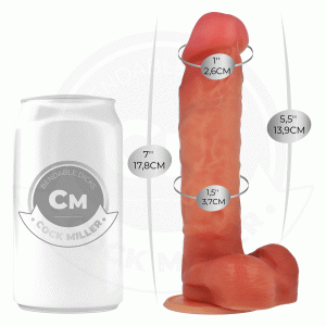 COCK MILLER - HYPERREALISTIC ARTICULABLE DILDO 17.8 CM