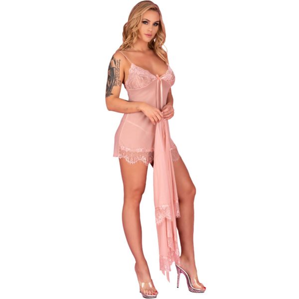 LIVCO CORSETTI FASHION - HYEONA 1710 BABYDOLL + TANGA ROSA S - Image 3