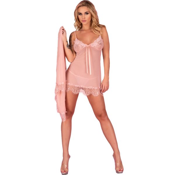 LIVCO CORSETTI FASHION - HYEONA 1710 BABYDOLL + TANGA ROSA S - Image 2