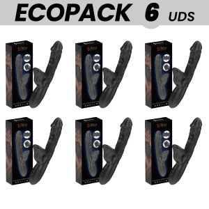 ECOPACKS 6 UNITS - IBIZA VIBRATOR AND CLITORIS STIMULATOR WITH BITING AND ROTATION EFFECT