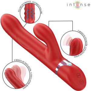 INTENSE - LELE MULTIFUNCTION VIBRATOR ROTATING  OSCILLATION  STIMULATION RED