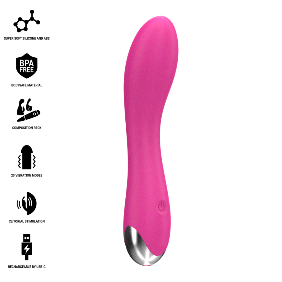 INTENSE - CHER VIBRATOR WITH 20 PATTERNS AND INTERCHANGEABLE HEADS