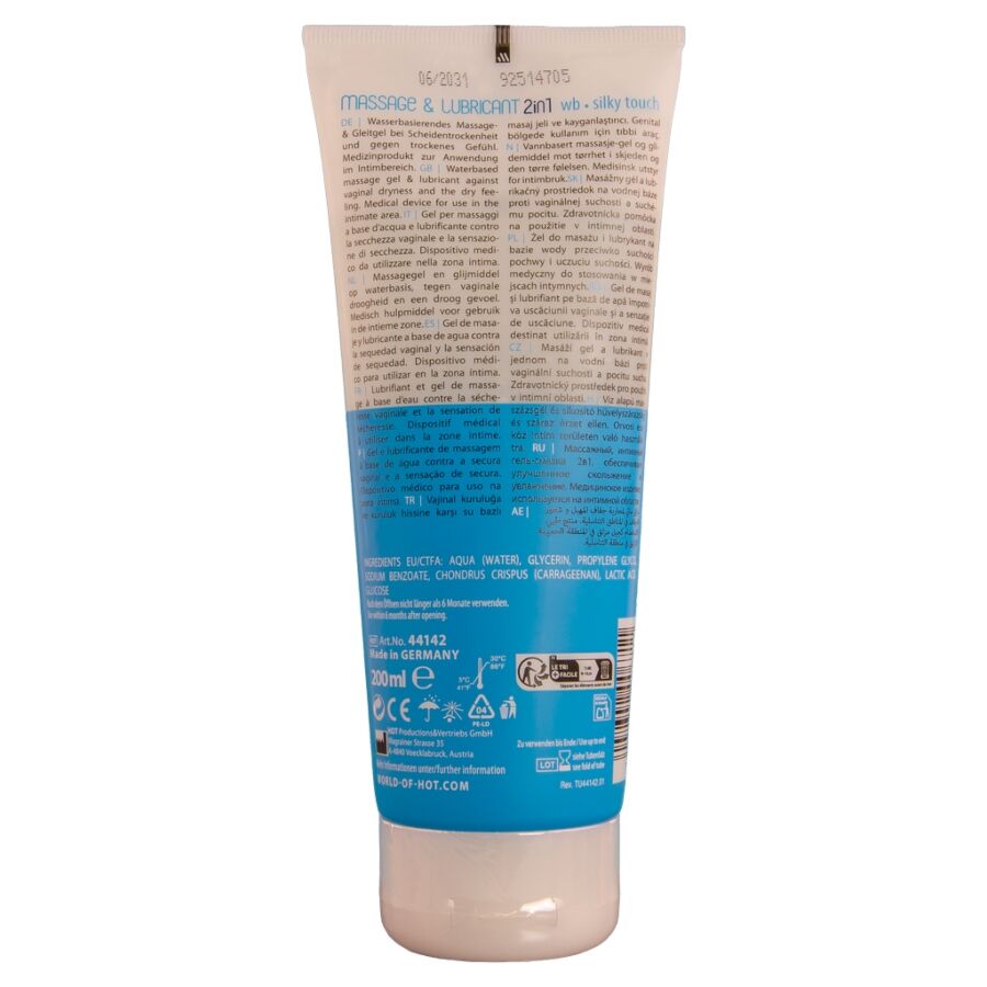 HOT - MASSAGE  GLIDE GEL 2IN1 SILKY TOUCH 200 ML