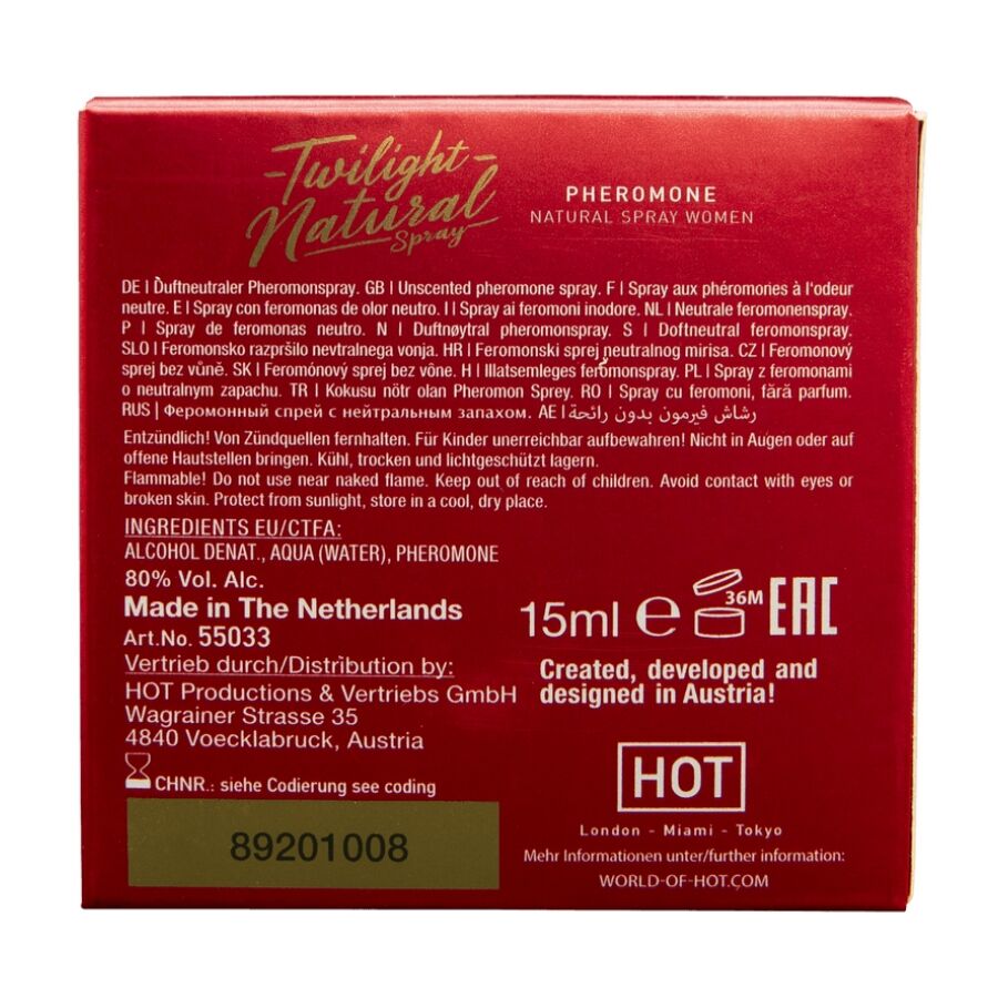 HOT - TWILIGHT PHEROMONE NATURAL WOMEN 15 ML