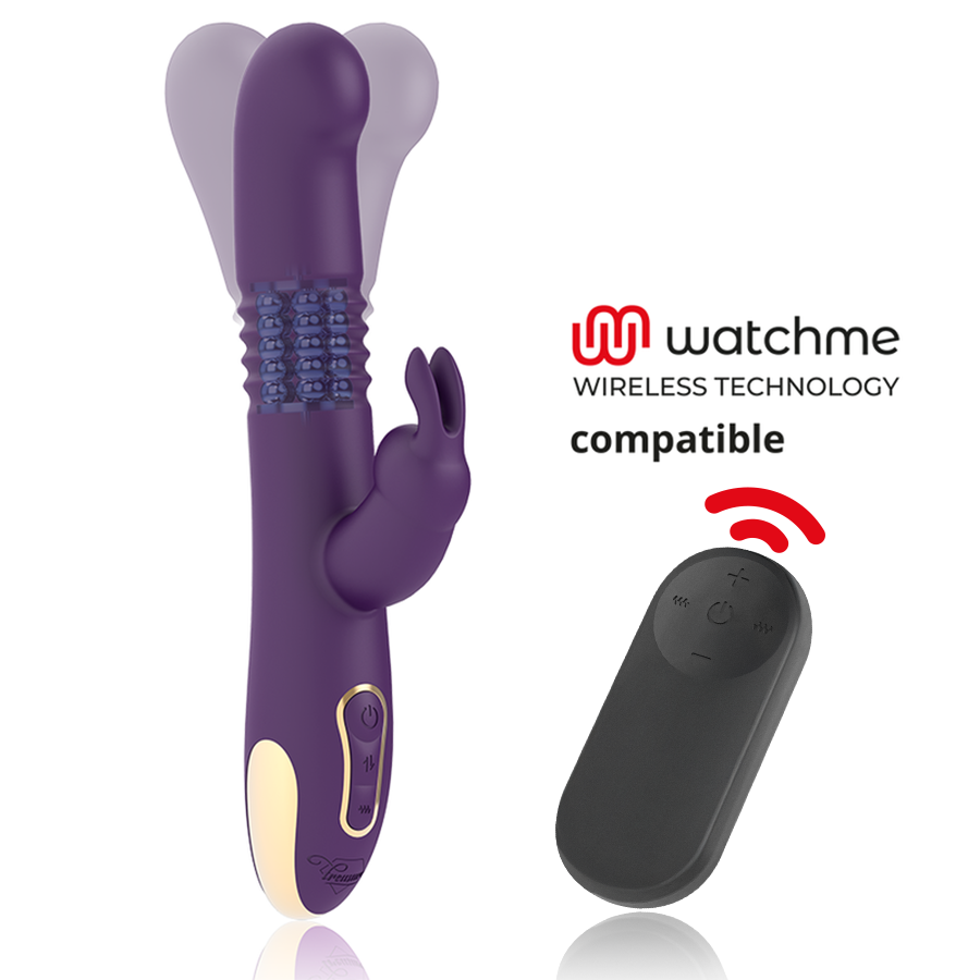 TREASURE - BASTIAN RABBIT UP  DOWN ROTADOR  VIBRADOR + MANDO CONTROL REMOTO WATCHME