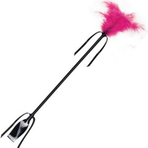 SECRETPLAY - BLACK AND FUCHSIA WHIP  FEATHER