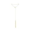 BIJOUX - MAGNIFIQUE METAL NECKLACE WITH GOLDEN FRINGES