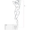 PASSION - WOMAN BS038 WHITE BODYSTOCKING ONE SIZE