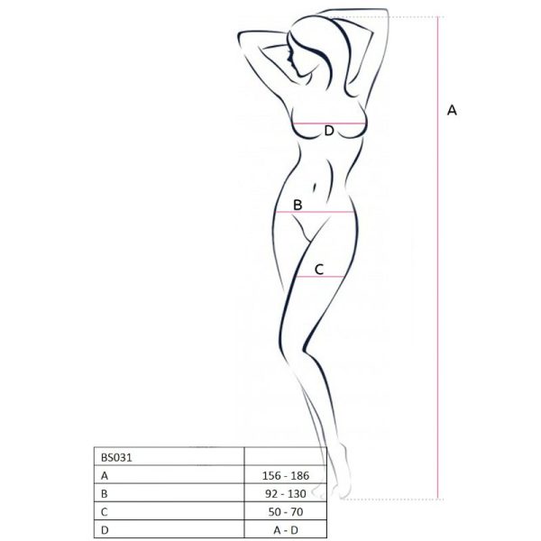 PASSION - WOMAN BS031 BODYSTOCKING BLACK ONE SIZE - Image 3
