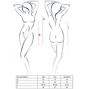 PASSION - WOMAN HELLEN VESTIDO Y TANGA TALLA L/XL