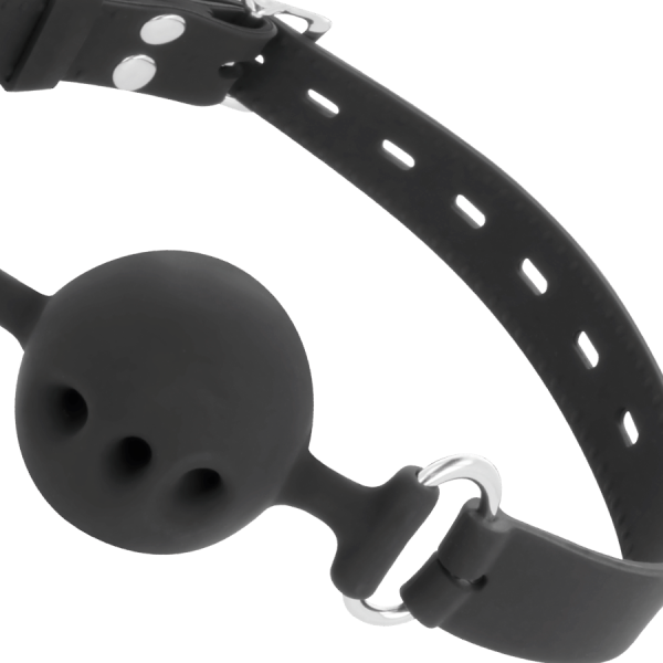 DARKNESS - BLACK BREATHABLE SILICONE GAG - Image 3