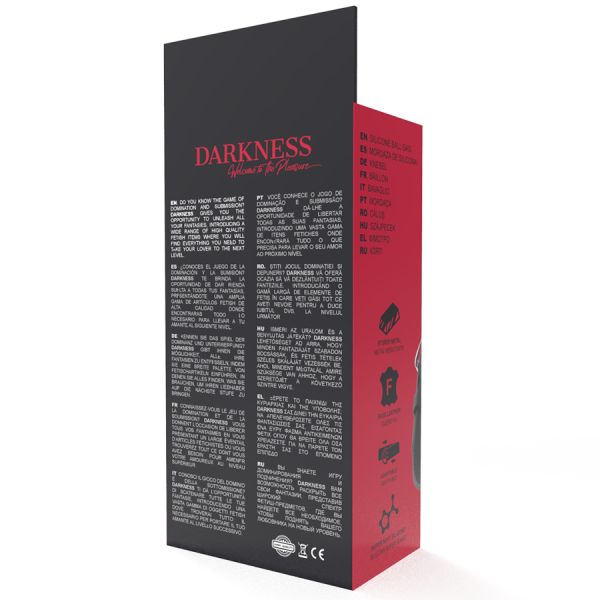 DARKNESS - BLACK BREATHABLE SILICONE GAG - Image 5