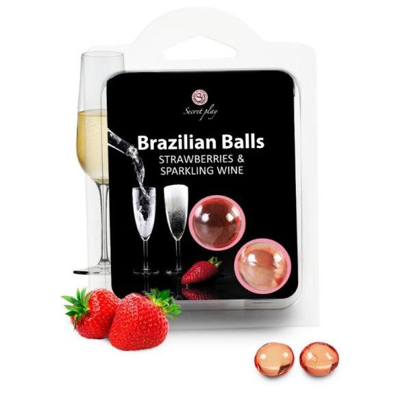 SECRETPLAY - STRAWBERRY AND CHAMPAGNE BRAZILIAN BALLS SET - Image 2