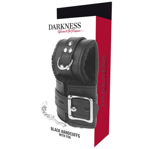 DARKNESS - BLACK LINED BDSM HANDCUFFS - Image 5