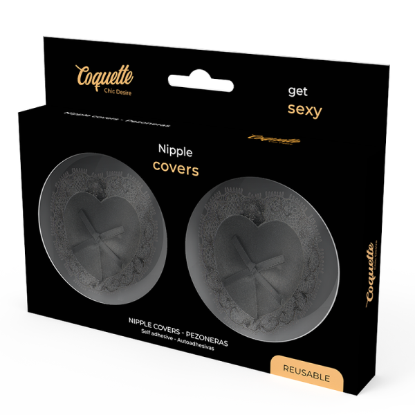 COQUETTE CHIC DESIRE - NIPPLE COVERS LACE BLACK - Image 4